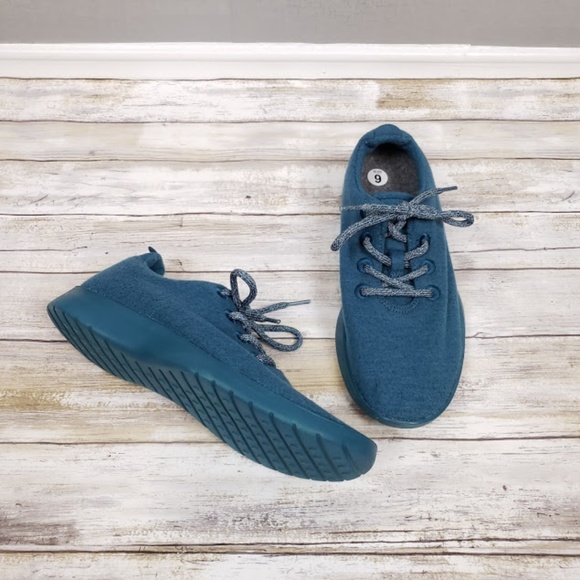 Allbirds Tuke Teal Wool Runners Size 